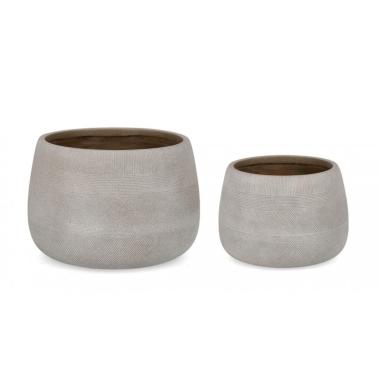 Portavaso Set pz.2 Rigo Bomb Beige Basso | Bizzotto