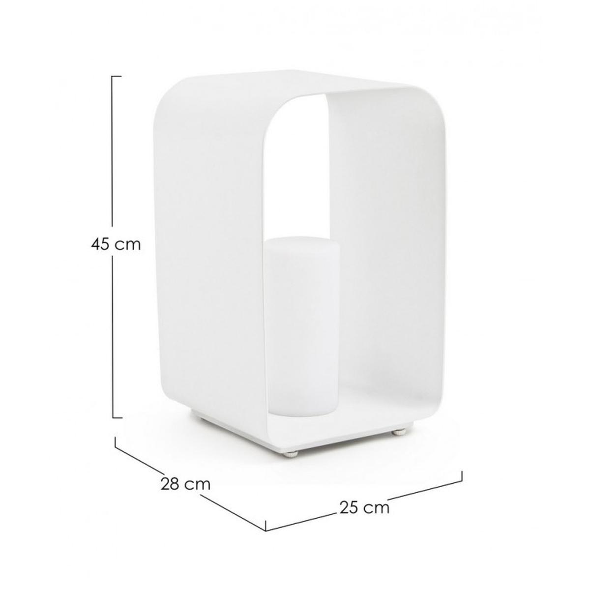 Lampada LED con Porta Ridley Bianca Yk11 cm.H45 | Bizzotto