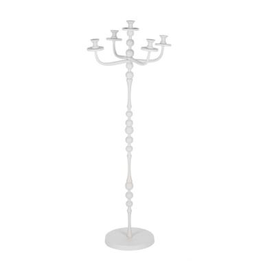 Candelabro Ridhi 5Fuochi Bianco cm.H123 | Bizzotto