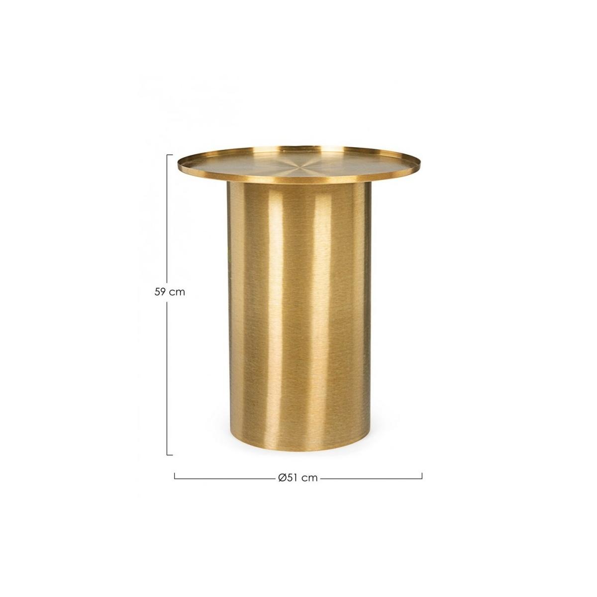 Tavolino Kalpita Gold Tondo cm.Ã?51 | Bizzotto