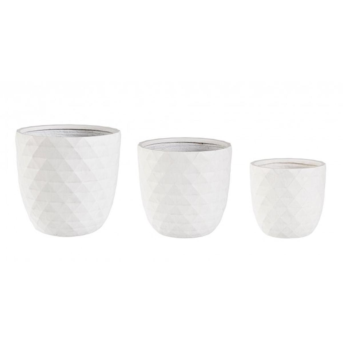Portavaso Set pz.3 Py Ramid Bomb Bianco | Bizzotto