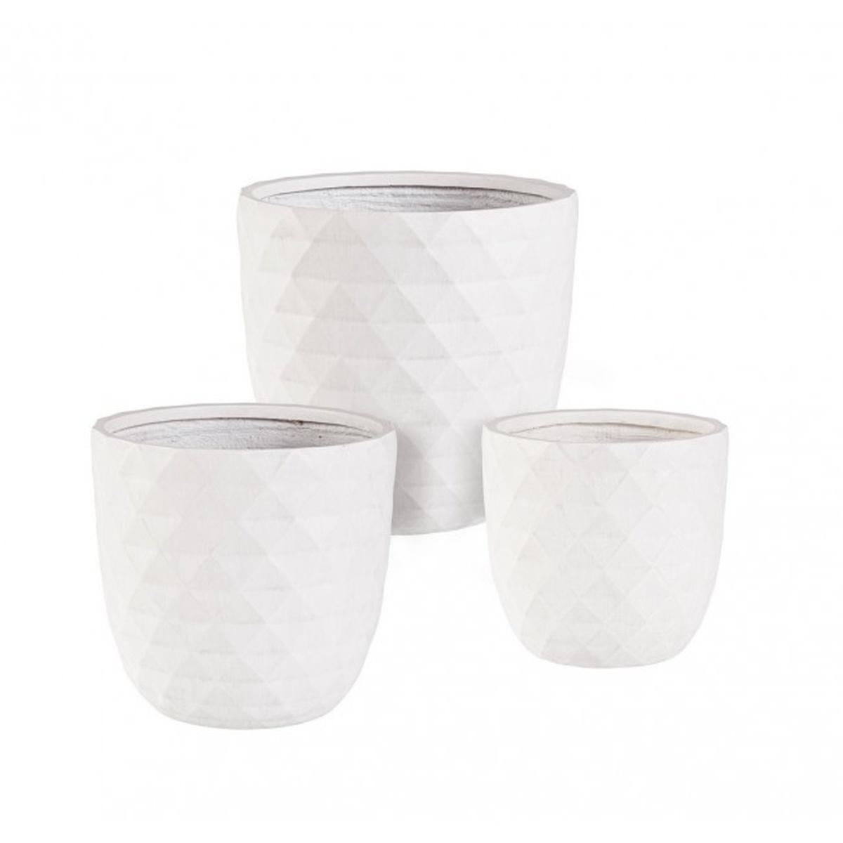 Portavaso Set pz.3 Py Ramid Bomb Bianco | Bizzotto