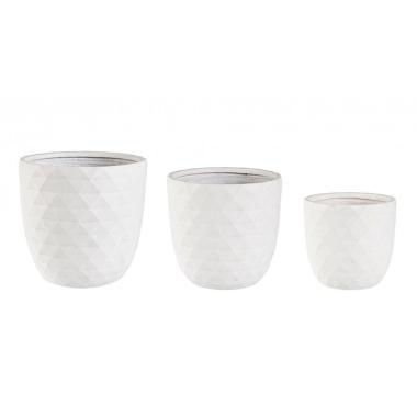 Portavaso Set pz.3 Py Ramid Bomb Bianco | Bizzotto