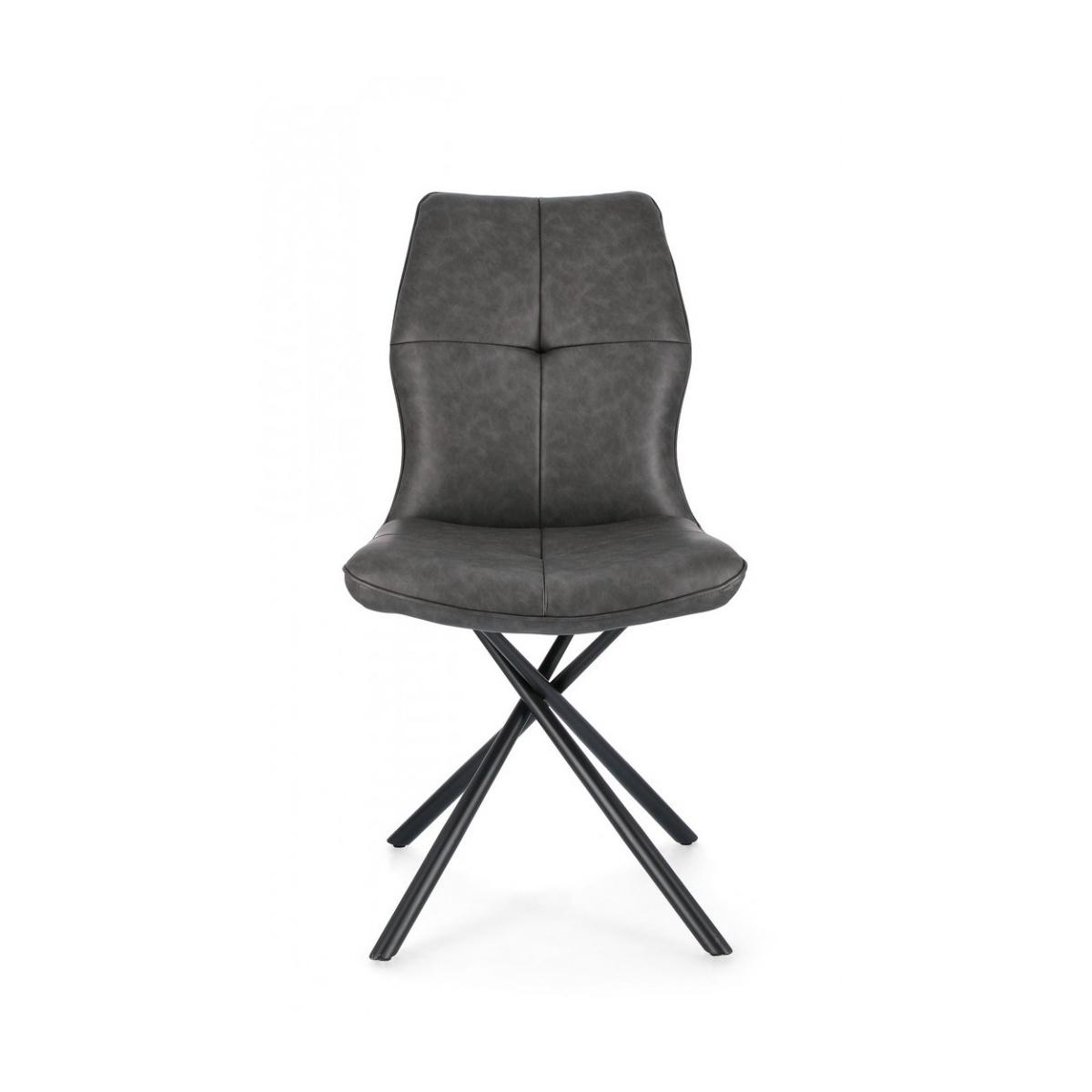 Sedia Kepler Pu Antracite | Bizzotto