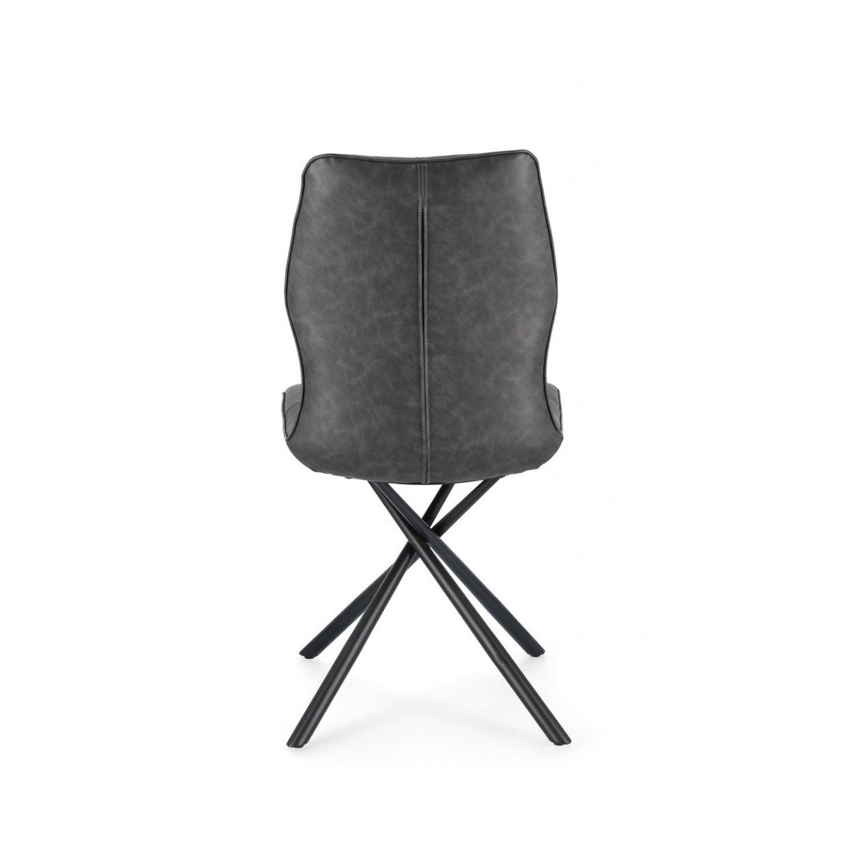 Sedia Kepler Pu Antracite | Bizzotto