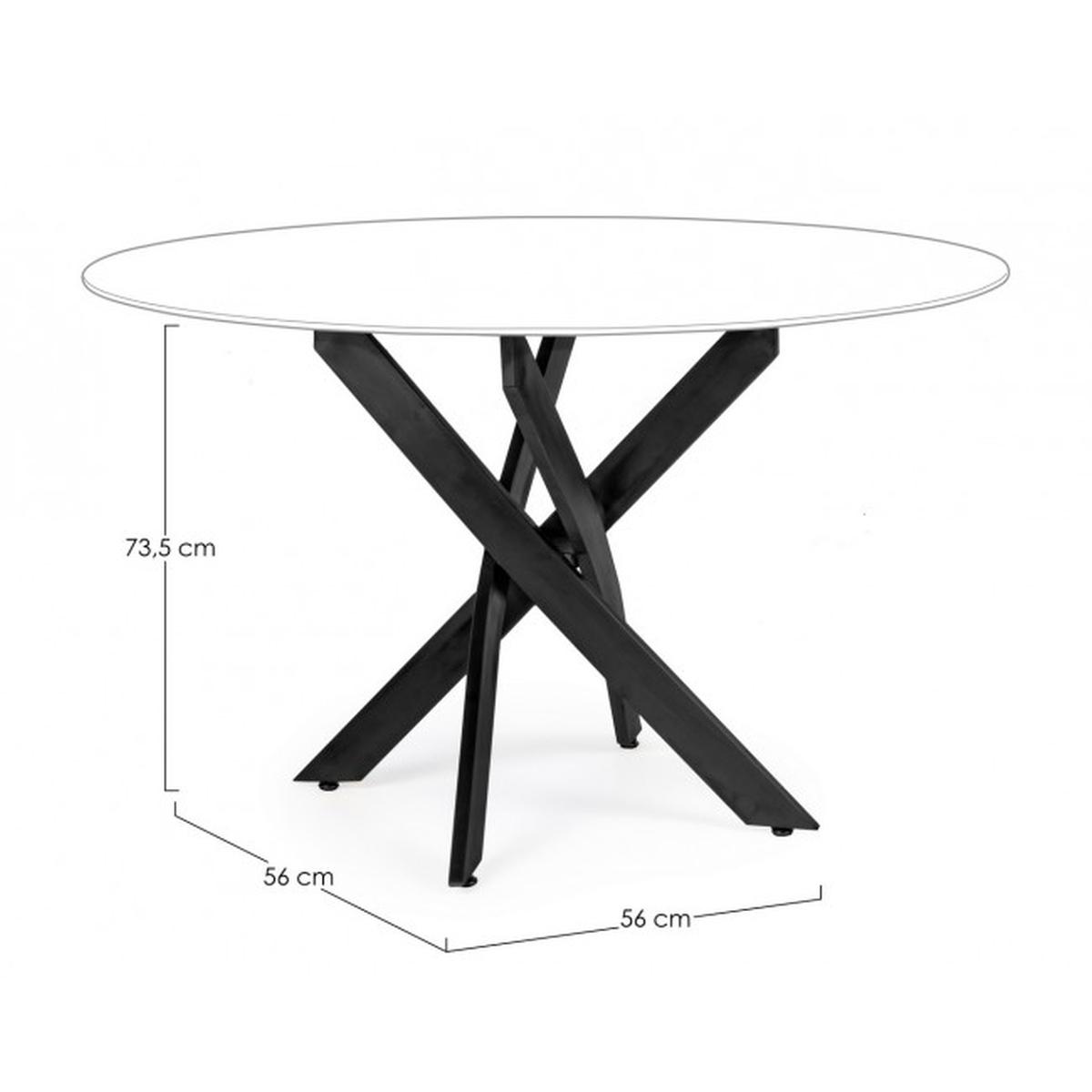 Base Tavolo George Nero cm.Ã?120 | Bizzotto