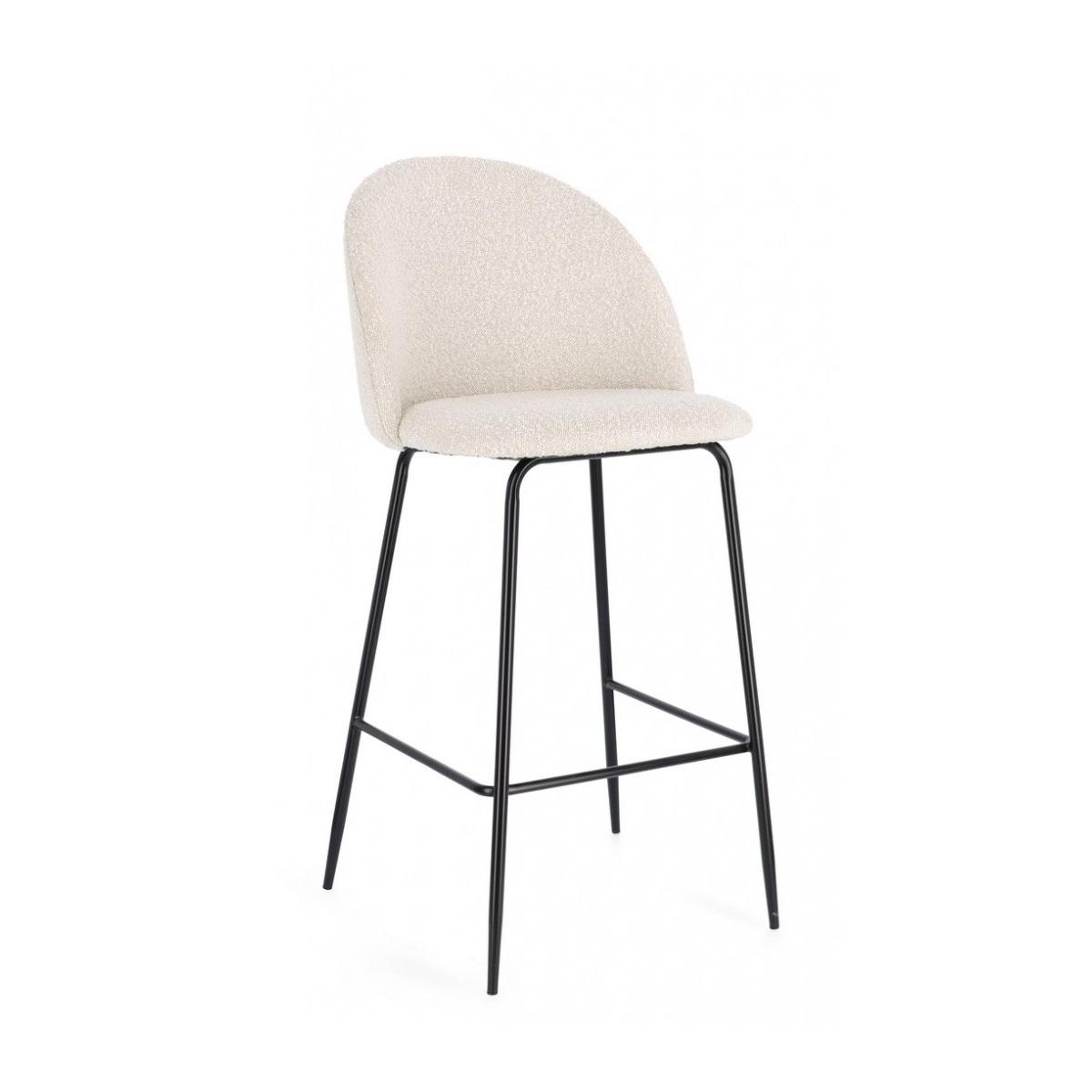 Sgabello Bar Carry Nero/Avorio | Bizzotto