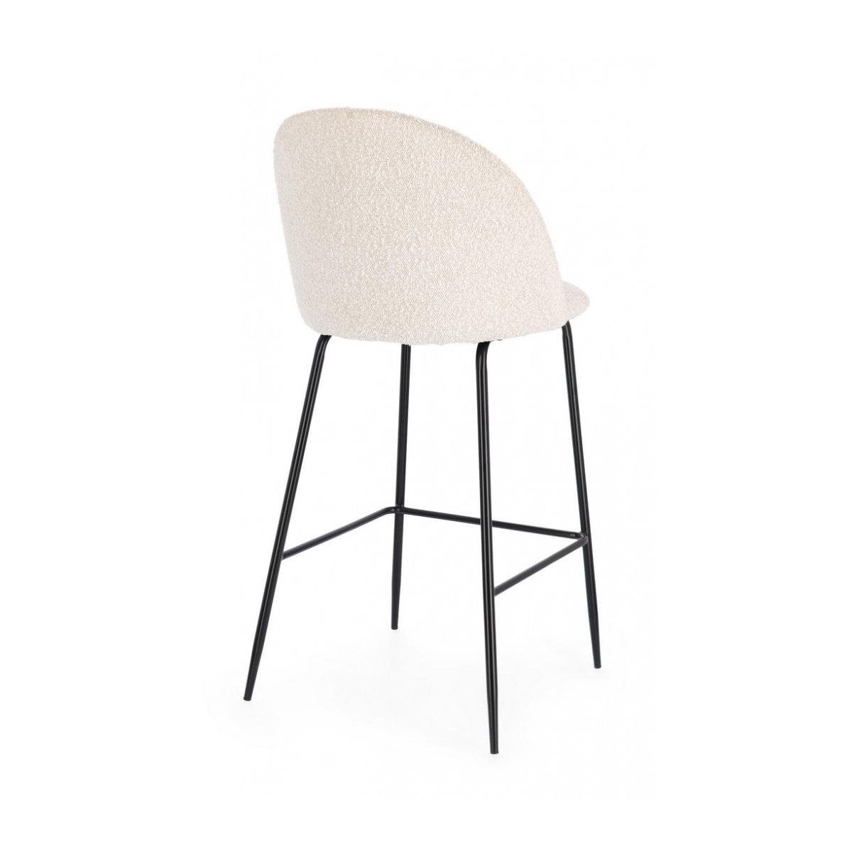 Sgabello Bar Carry Nero/Avorio | Bizzotto