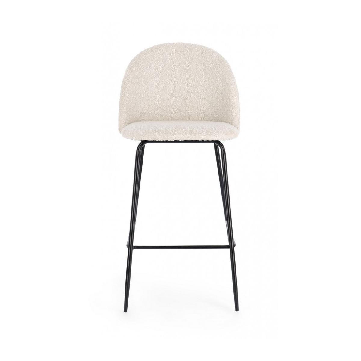 Sgabello Bar Carry Nero/Avorio | Bizzotto