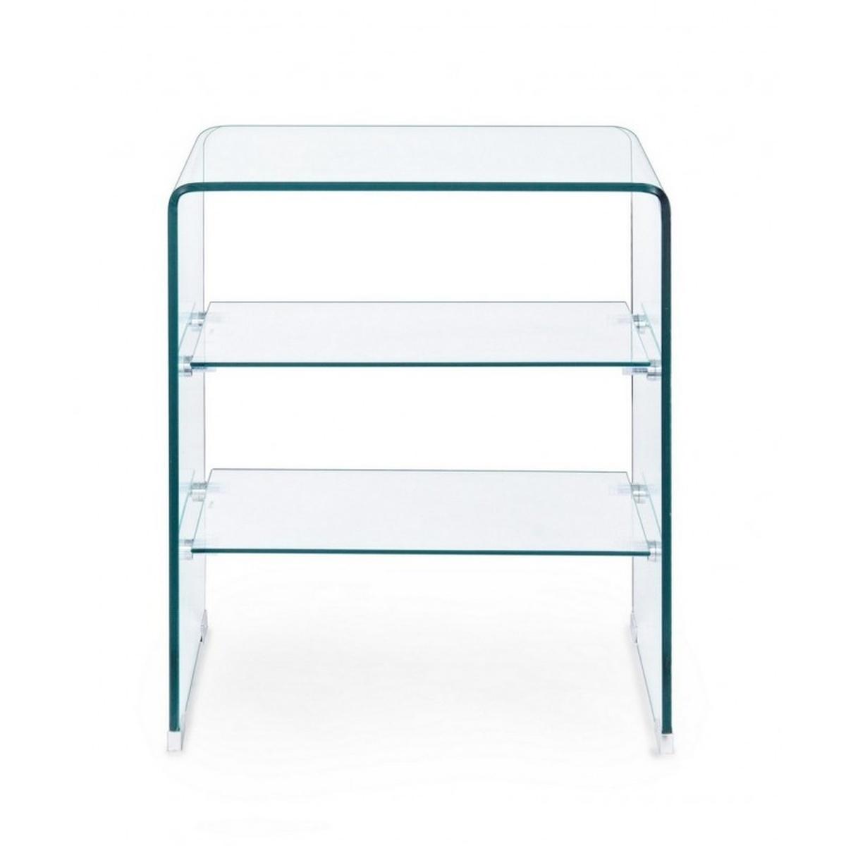 Mobiletto 3 Piani Iride Vetro 50x40 | Bizzotto