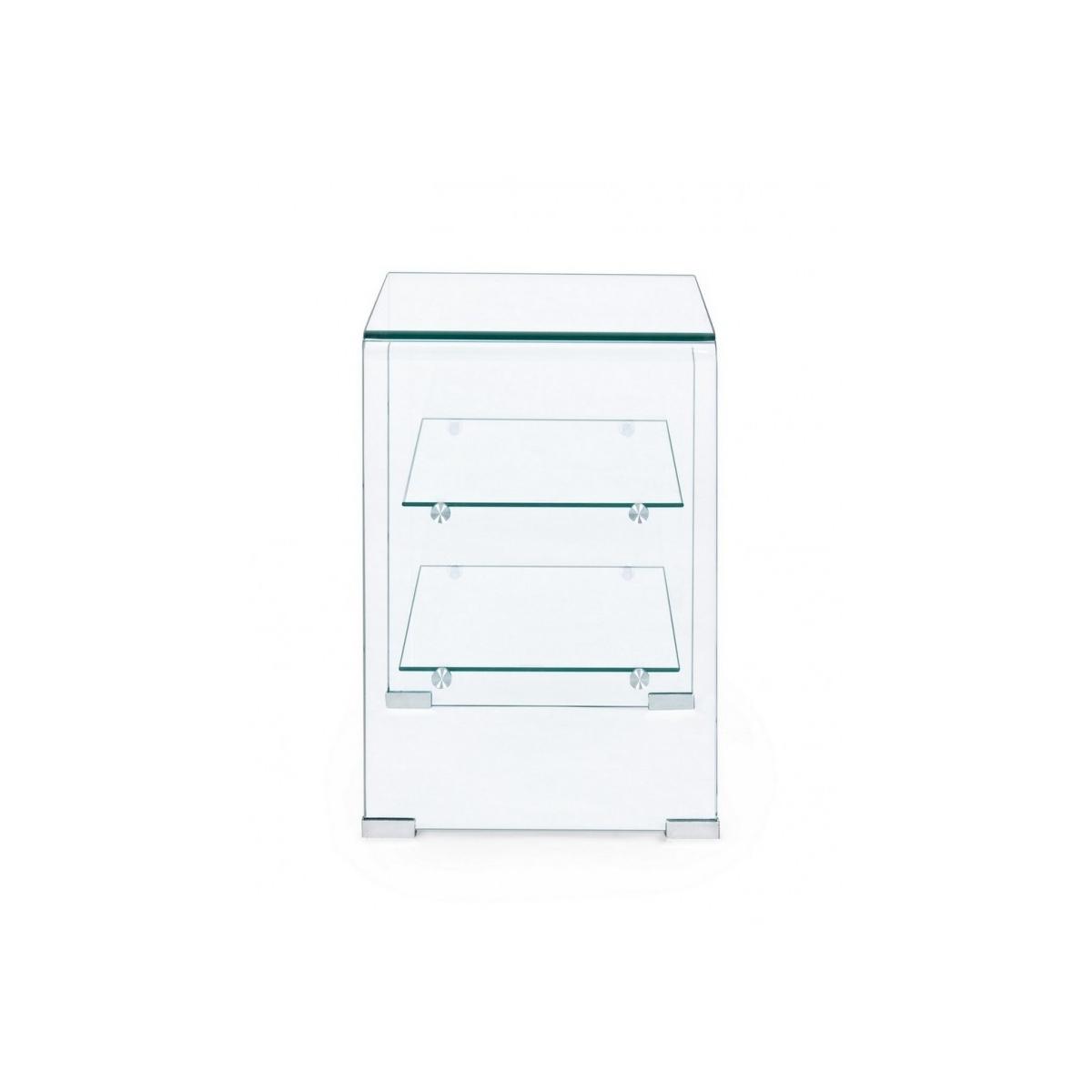 Mobiletto 3 Piani Iride Vetro 50x40 | Bizzotto