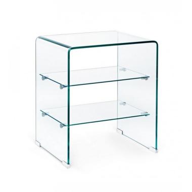 Mobiletto 3 Piani Iride Vetro 50x40 | Bizzotto