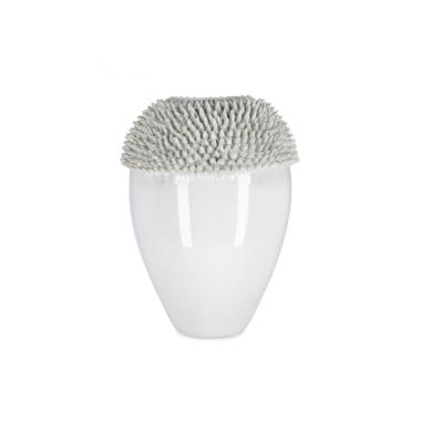 Vaso Iku Bianco Verde cm.H47,5 | Bizzotto