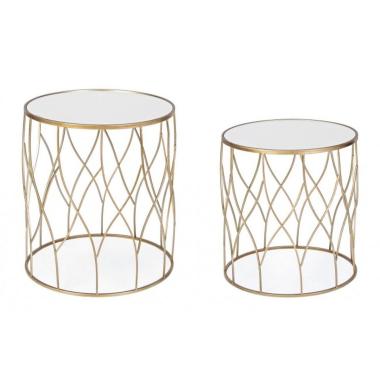 Tavolino Set pz.2 Elenor Tondo J16 | Bizzotto