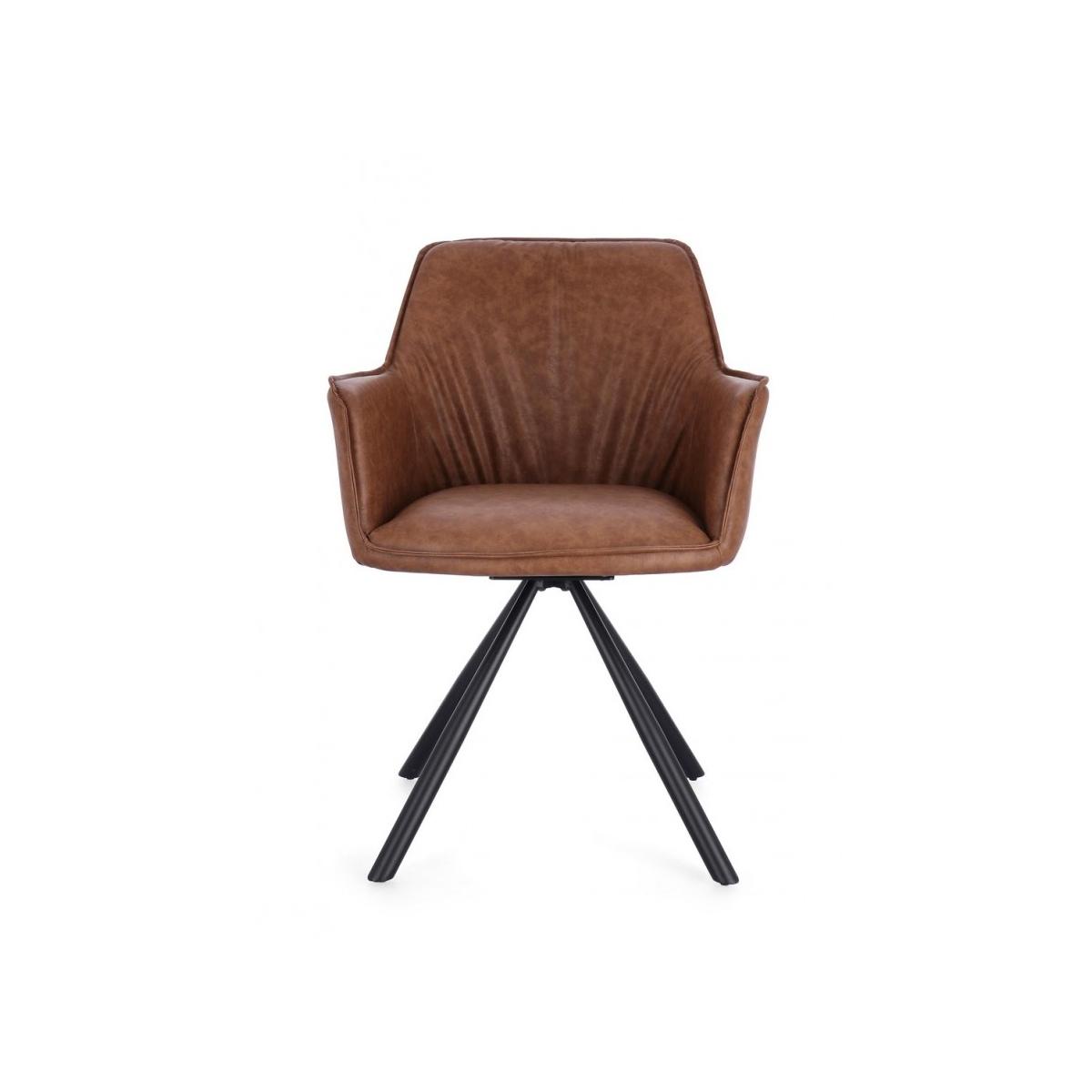 Sedia con Braccioli Girev.Breval Marrone Chiaro | Bizzotto