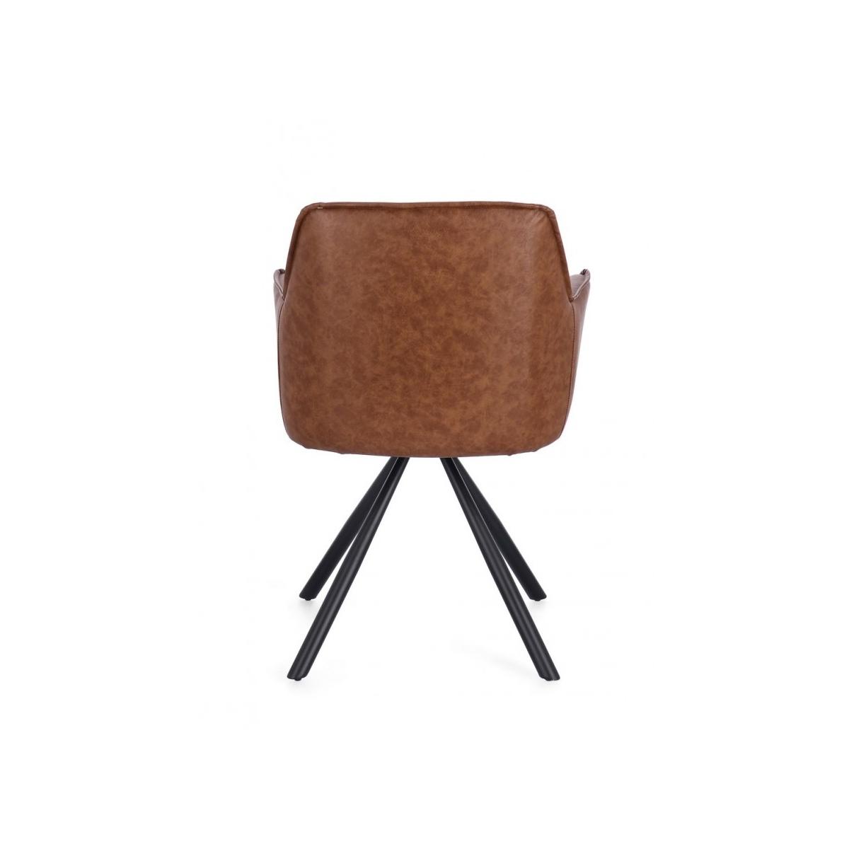 Sedia con Braccioli Girev.Breval Marrone Chiaro | Bizzotto