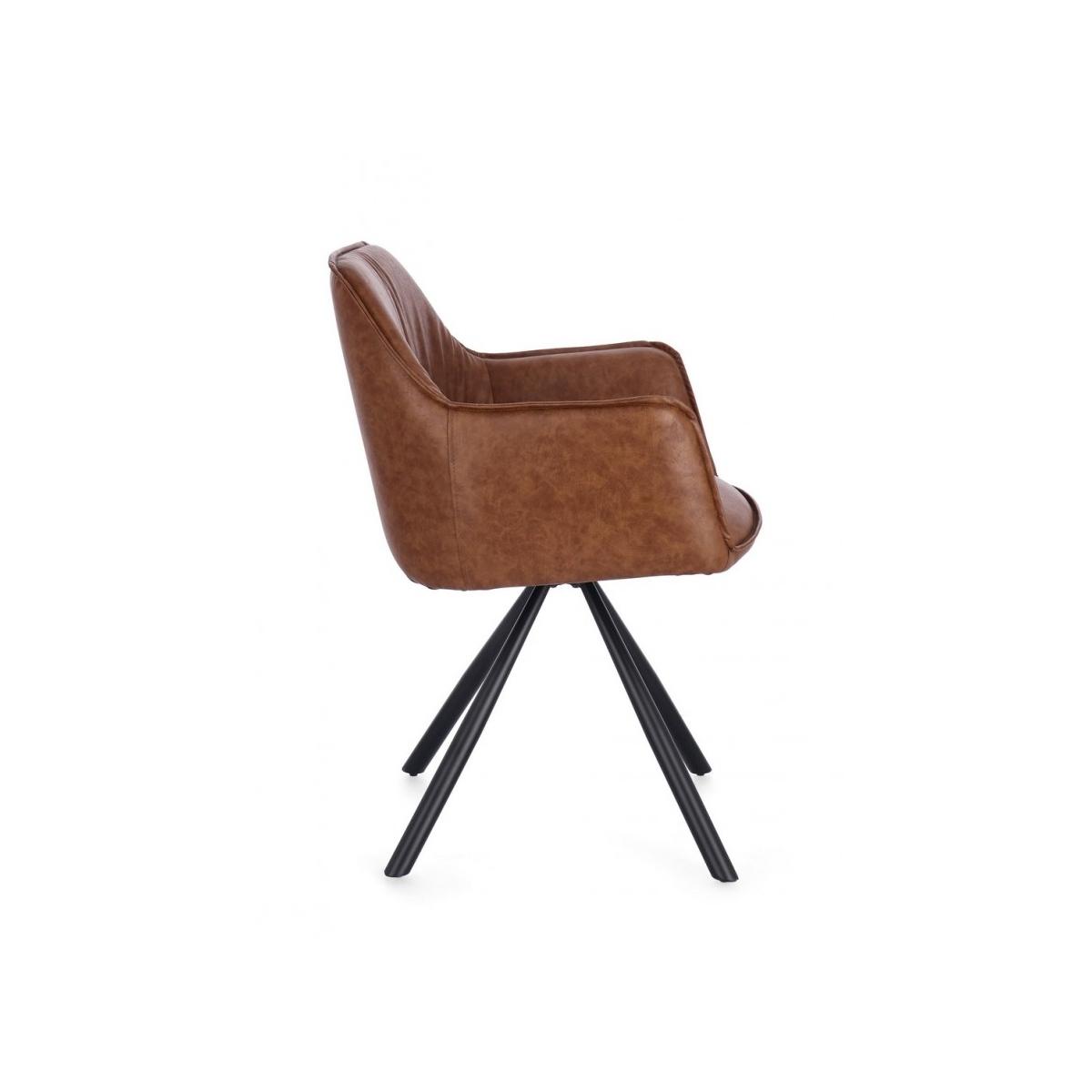 Sedia con Braccioli Girev.Breval Marrone Chiaro | Bizzotto