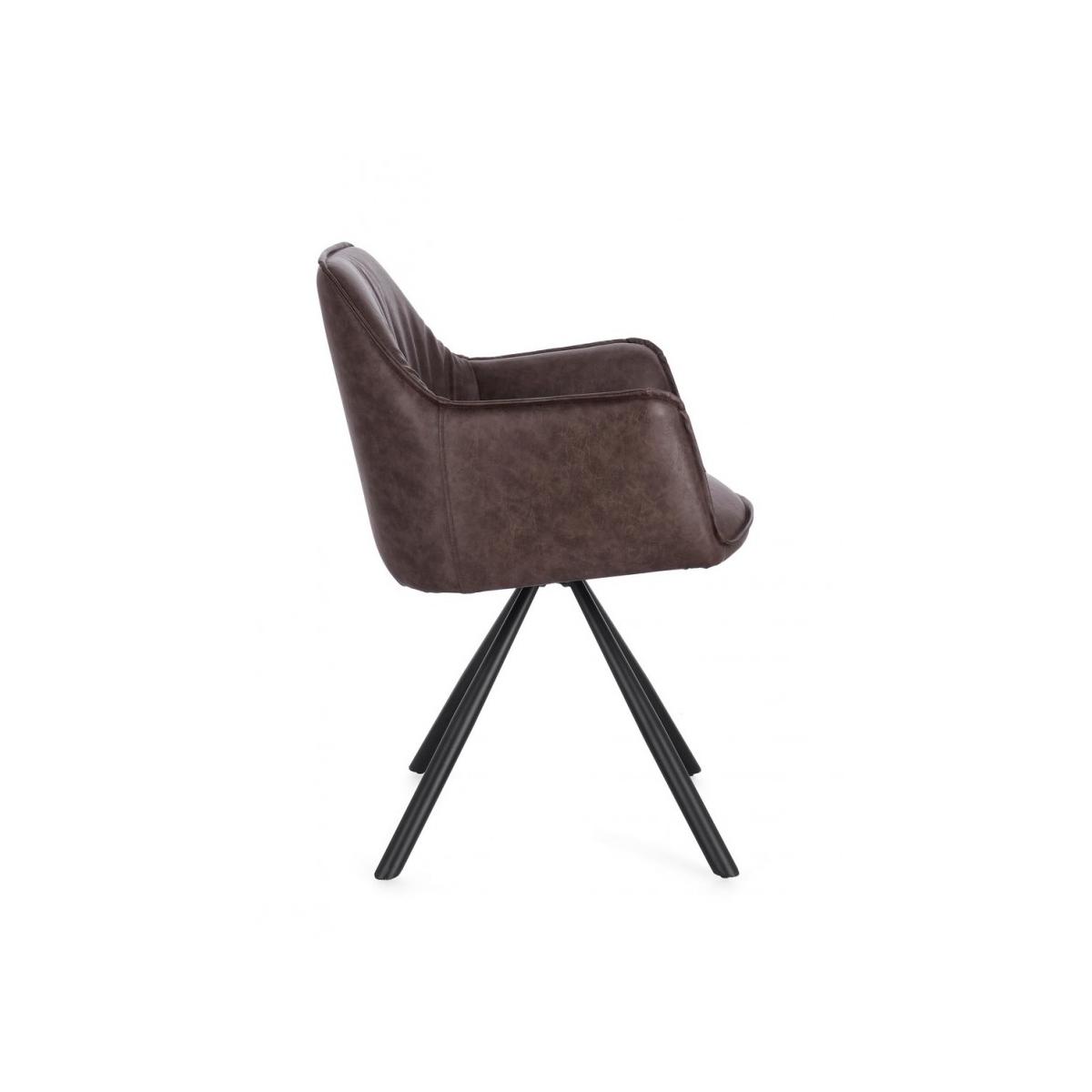 Sedia con Braccioli Girev.Breval Marrone Scuro | Bizzotto