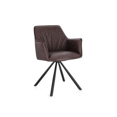 Sedia con Braccioli Girev.Breval Marrone Scuro | Bizzotto