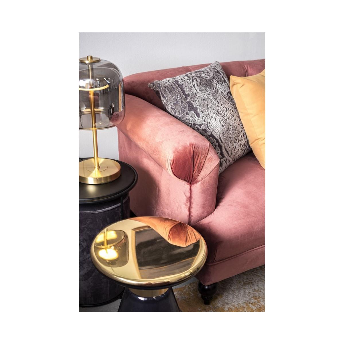 Tavolino Meriel Vetro Grey Tondo cm.Ã?36 | Bizzotto