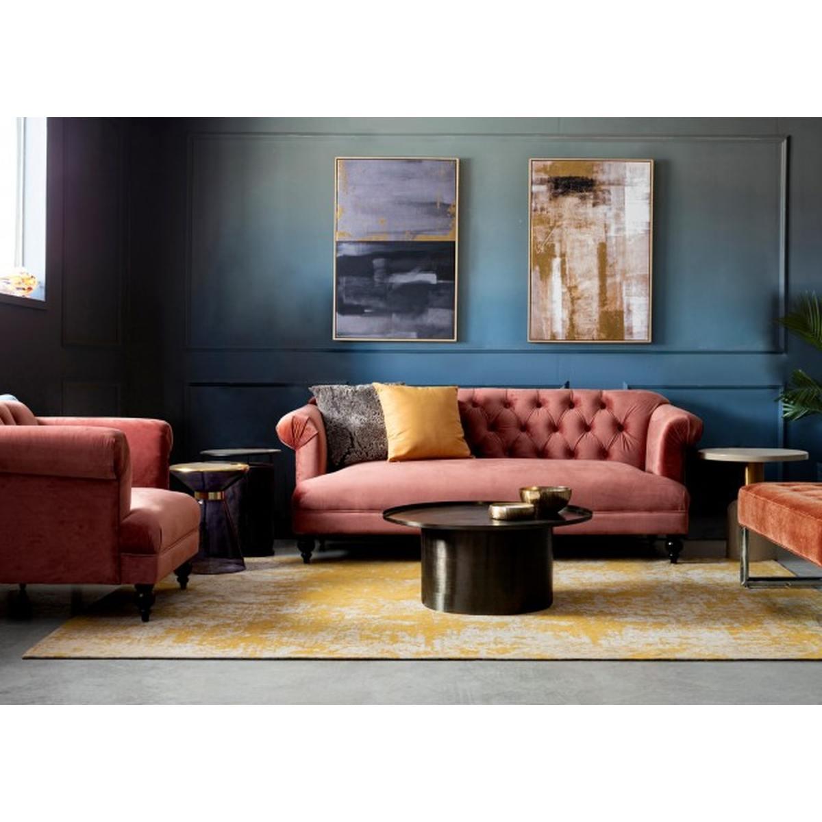 Tavolino Meriel Vetro Grey Tondo cm.Ã?36 | Bizzotto