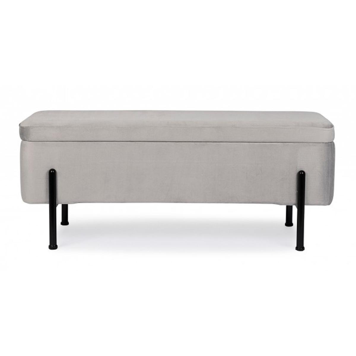 Panca 2 Posti Contenitore Irina Grigio Chiaro | Bizzotto