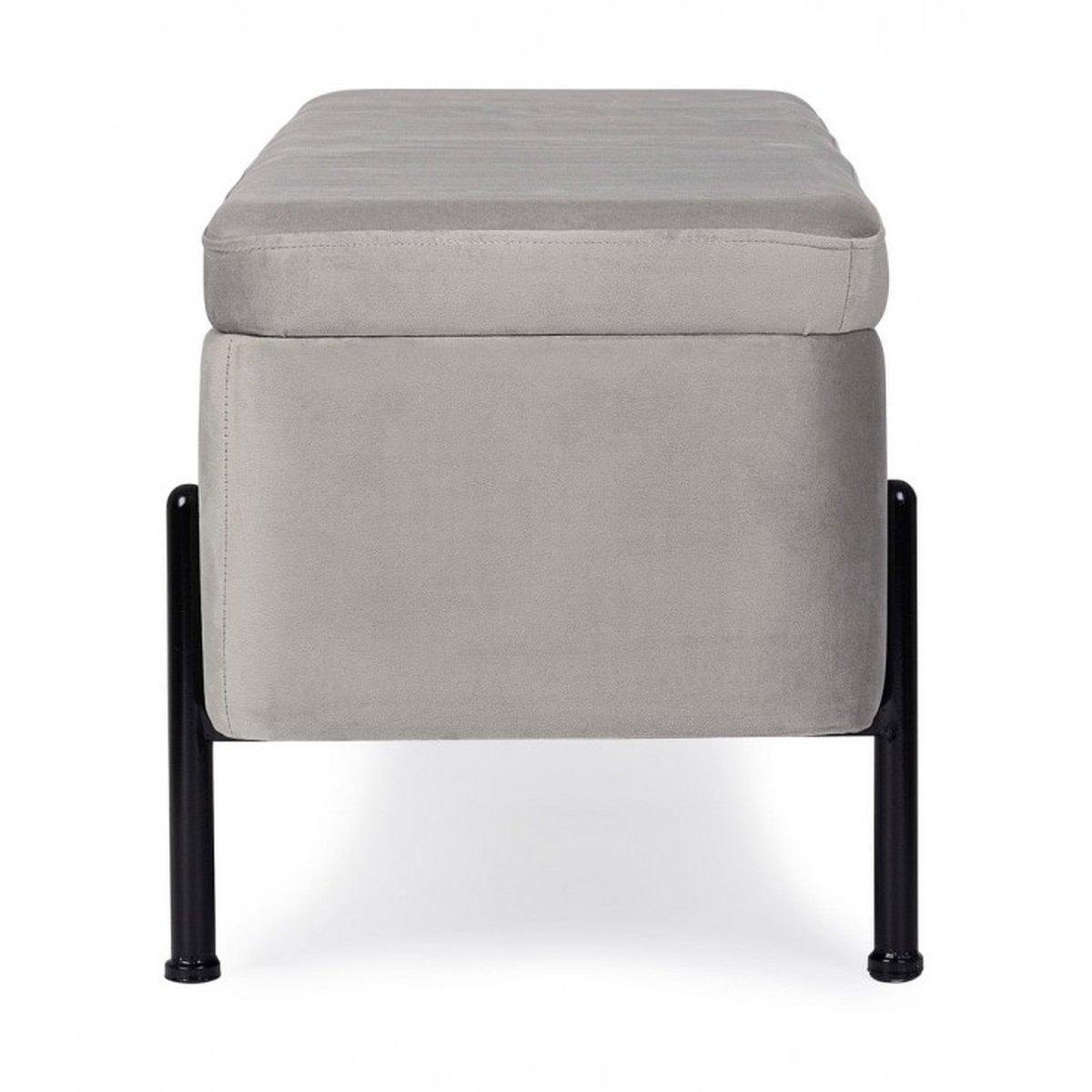 Panca 2 Posti Contenitore Irina Grigio Chiaro | Bizzotto