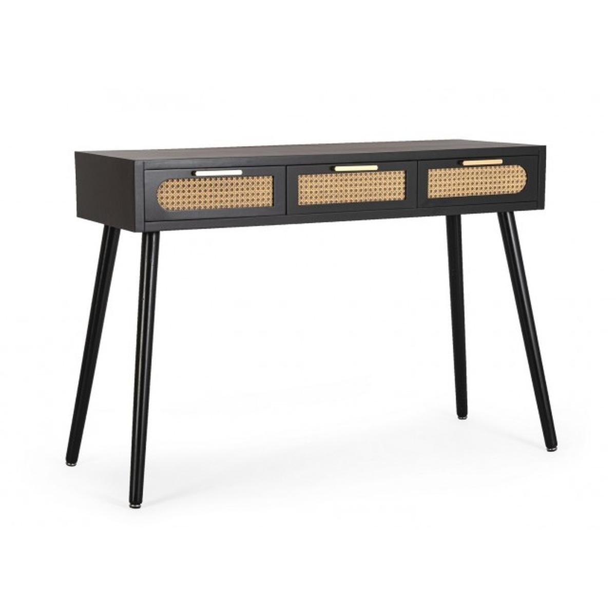 Consolle 3 Cassetti Josine Nero | Bizzotto