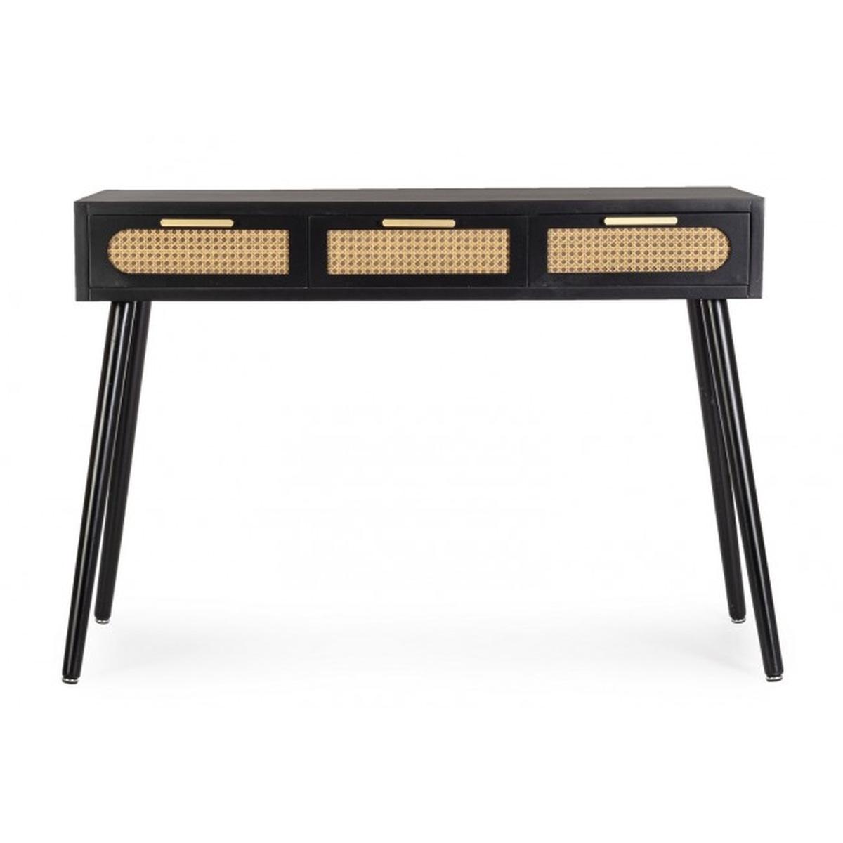 Consolle 3 Cassetti Josine Nero | Bizzotto