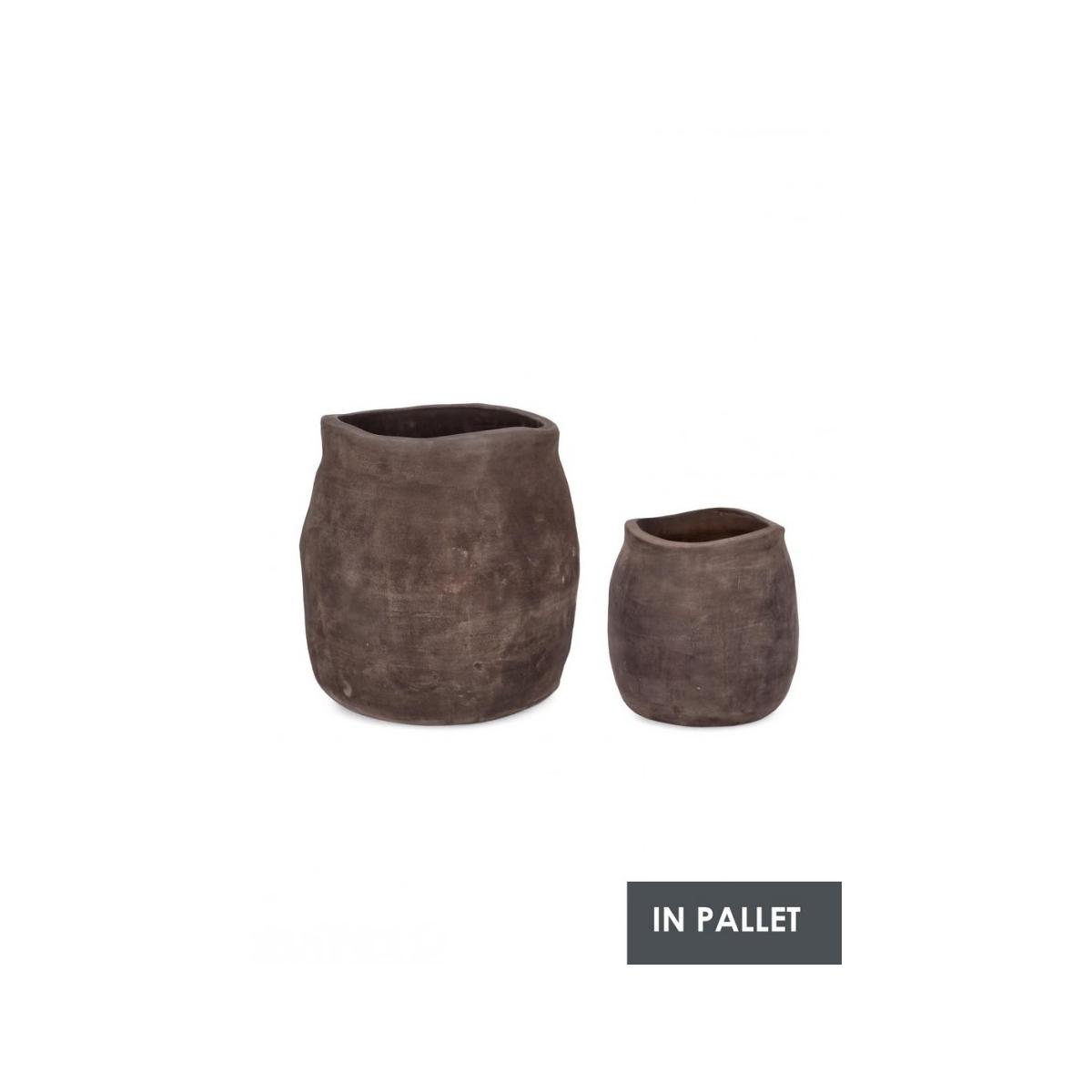 Portavaso Set pz.2 Minh Sagomato Terracot Scura | Bizzotto