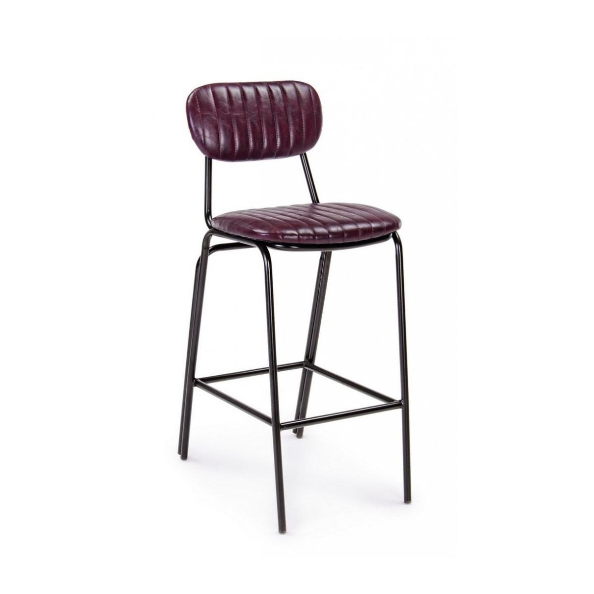 Sgabello Bar Debbie Bordeaux Vintage | Bizzotto