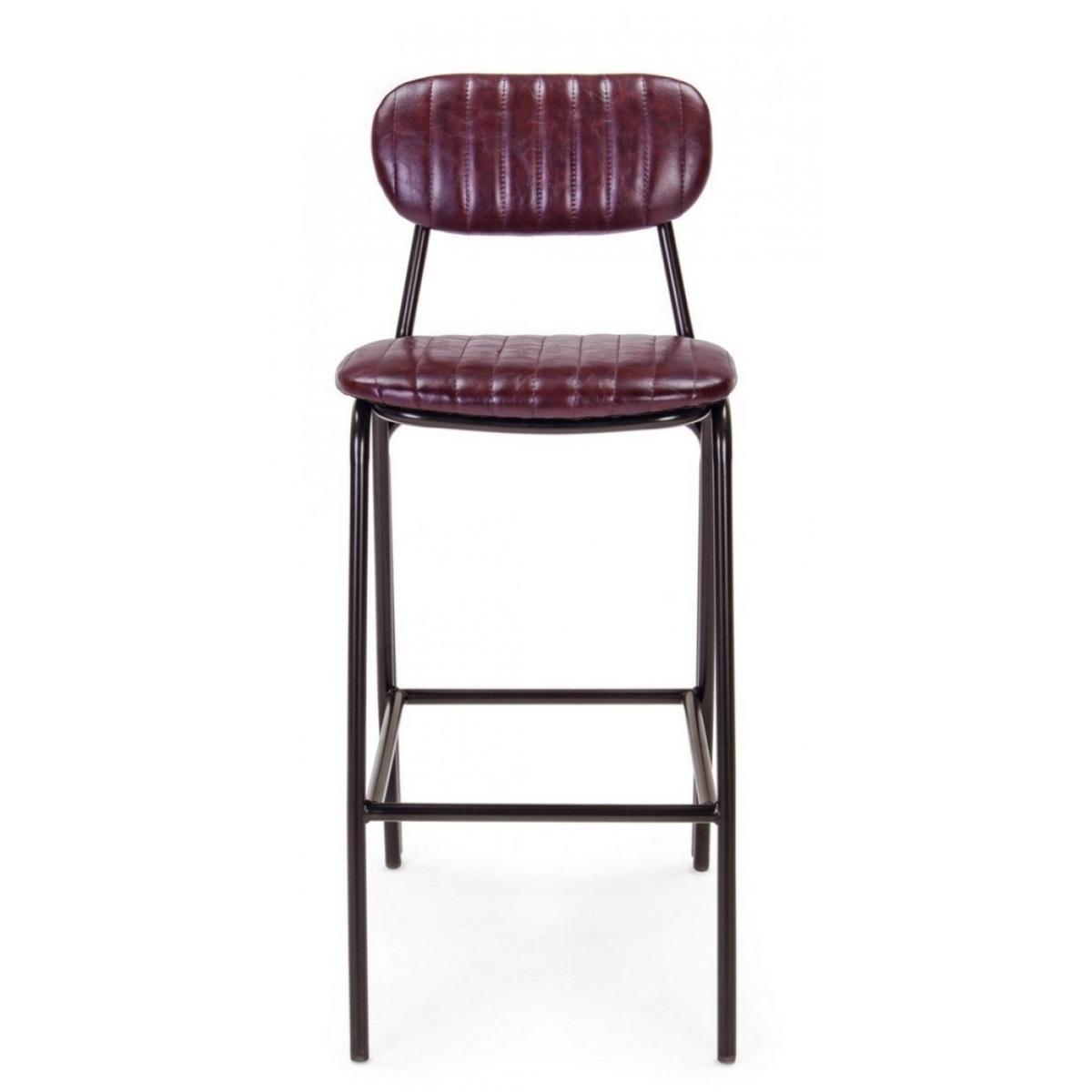 Sgabello Bar Debbie Bordeaux Vintage | Bizzotto