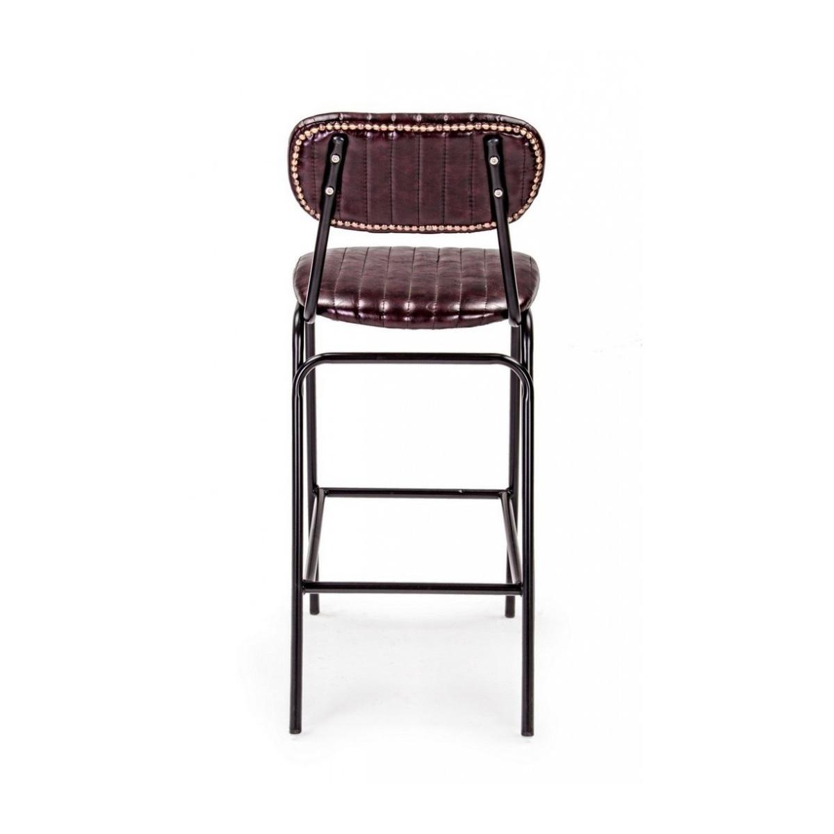 Sgabello Bar Debbie Bordeaux Vintage | Bizzotto