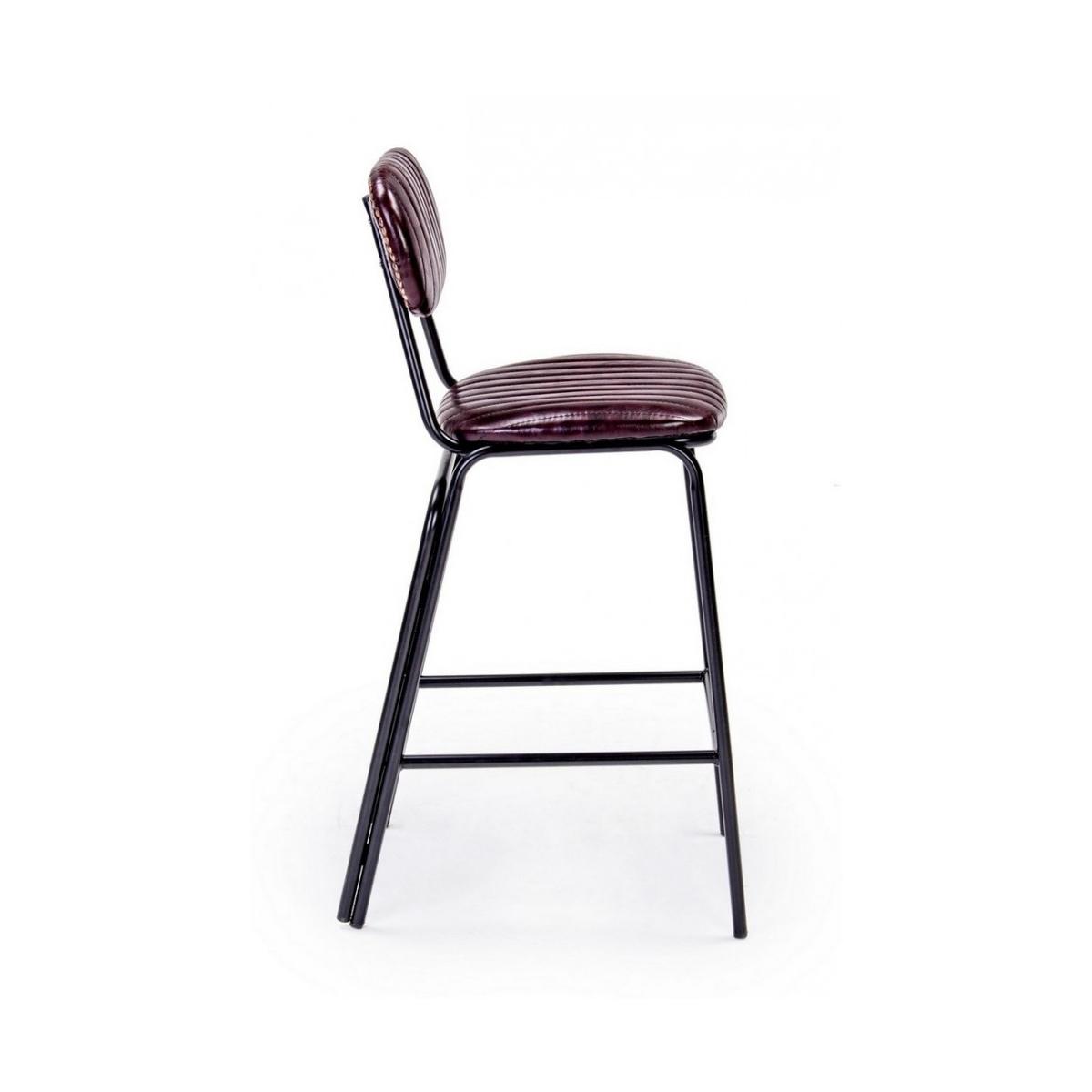Sgabello Bar Debbie Bordeaux Vintage | Bizzotto