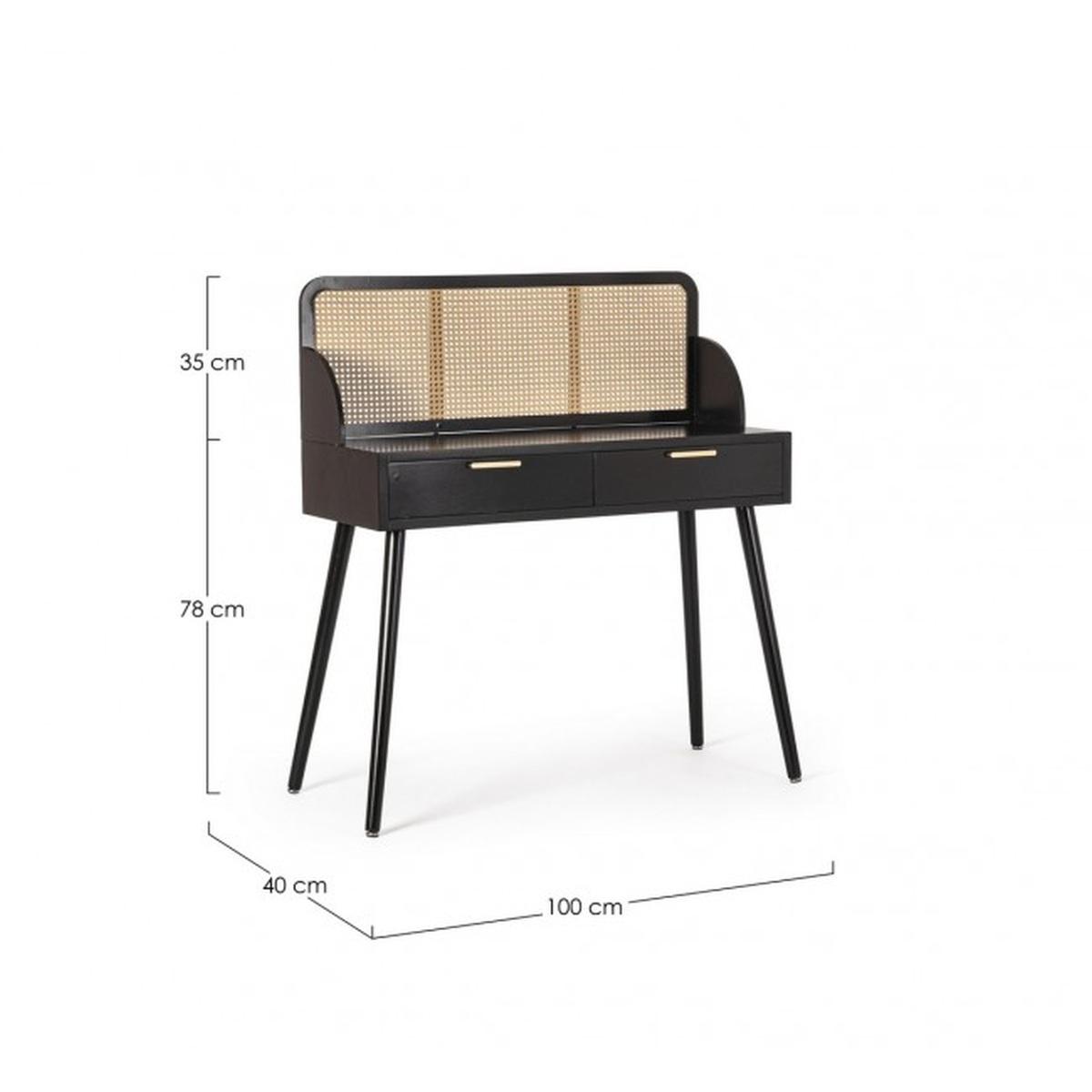 Consolle 2 Cassetti Josine Nero | Bizzotto