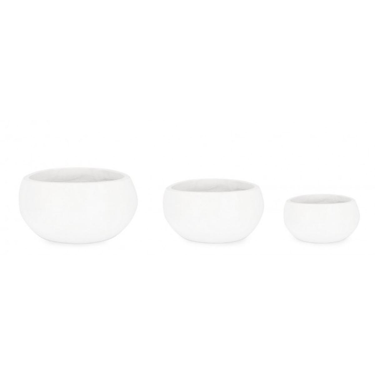 Portavaso Set pz.3 cm.Hoian Ciotola Bianco | Bizzotto