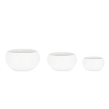 Portavaso Set pz.3 cm.Hoian Ciotola Bianco | Bizzotto