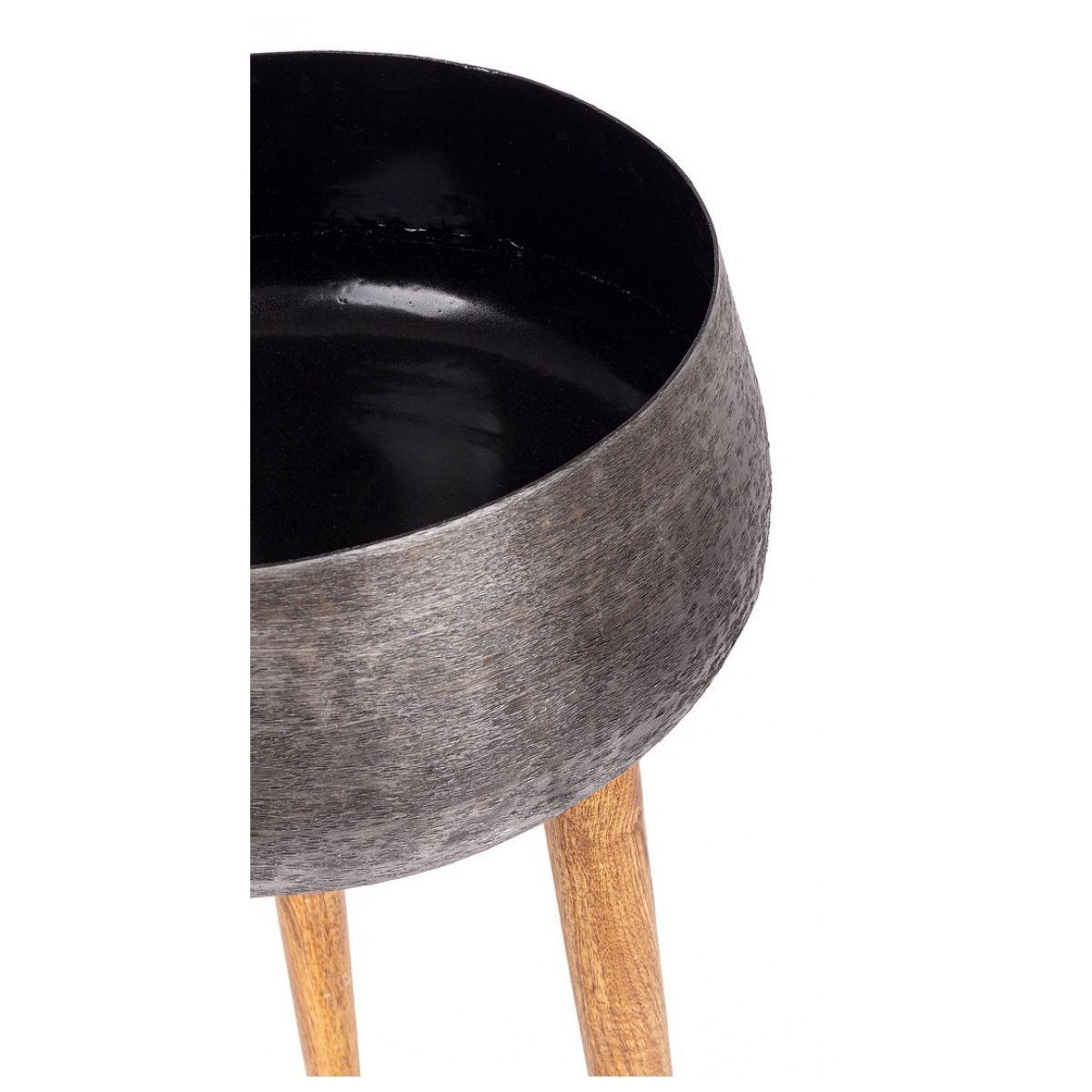 Portavaso Set pz.3 Varanasi Treppiede To Nero | Bizzotto