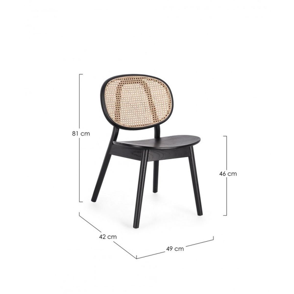 Sedia Adolis Nero | Bizzotto