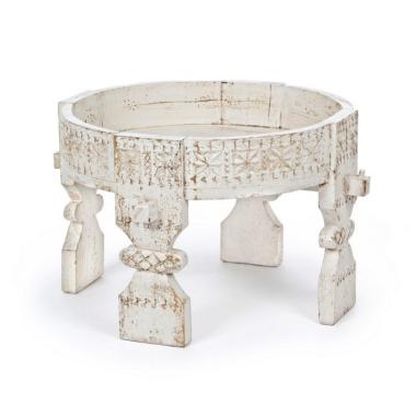 Tavolino Yasir Bianco Tondo cm.Ã?50 | Bizzotto