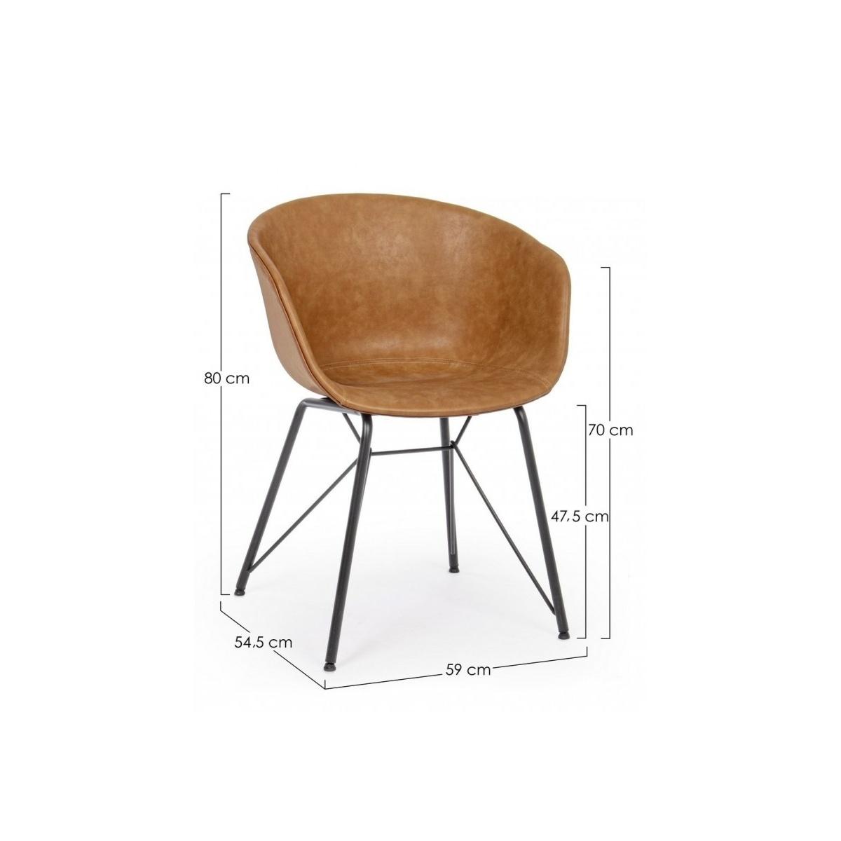 Sedia Warhol Pu Cuoio Vintage | Bizzotto