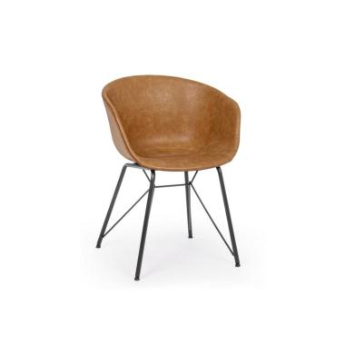 Sedia Warhol Pu Cuoio Vintage | Bizzotto