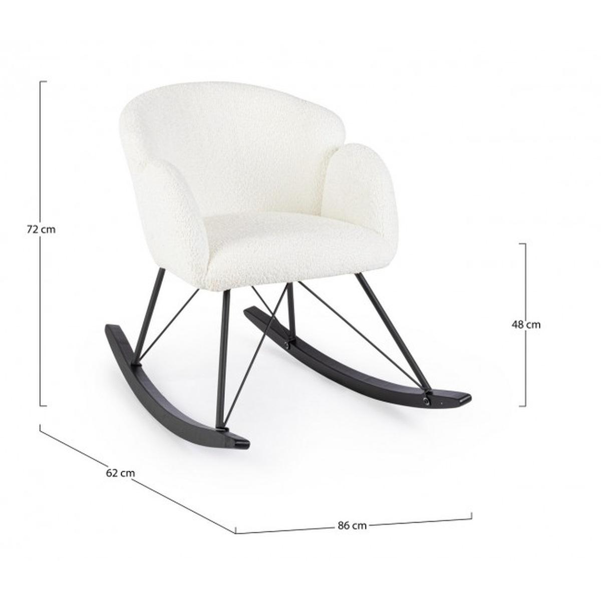 Poltrona Dondolo Sibilla Bianco | Bizzotto