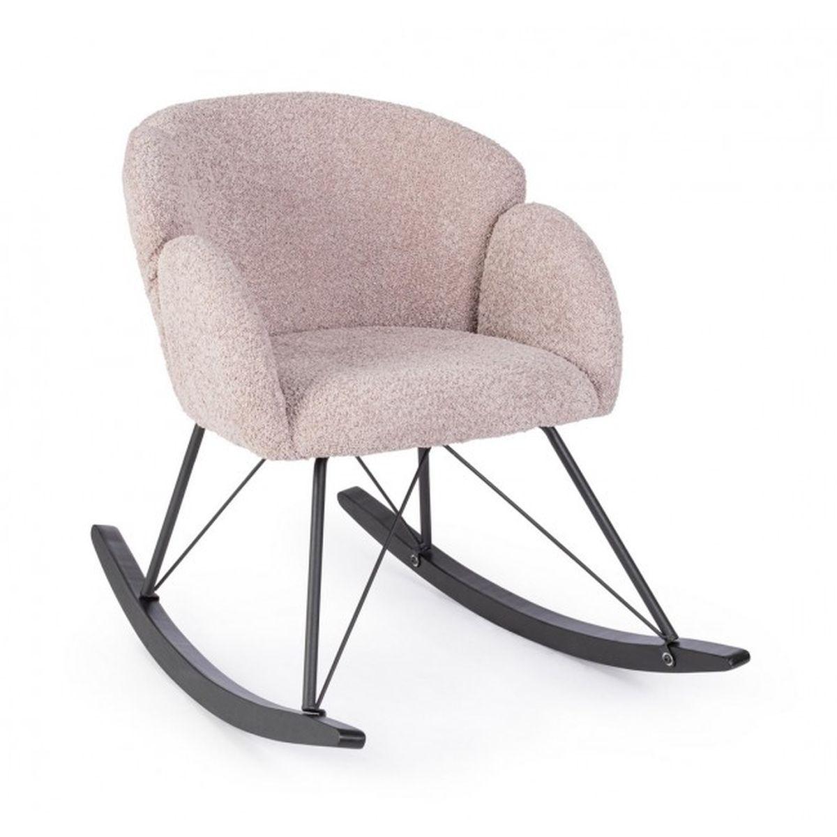 Poltrona Dondolo Sibilla Rosa Antico | Bizzotto