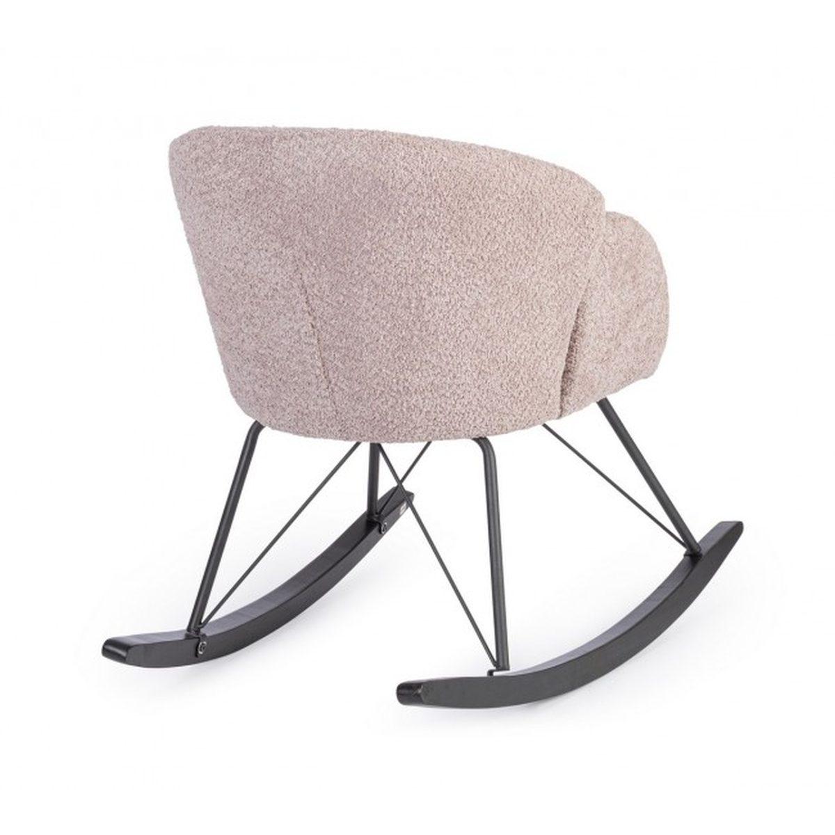 Poltrona Dondolo Sibilla Rosa Antico | Bizzotto