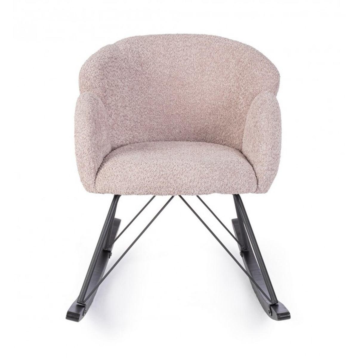 Poltrona Dondolo Sibilla Rosa Antico | Bizzotto