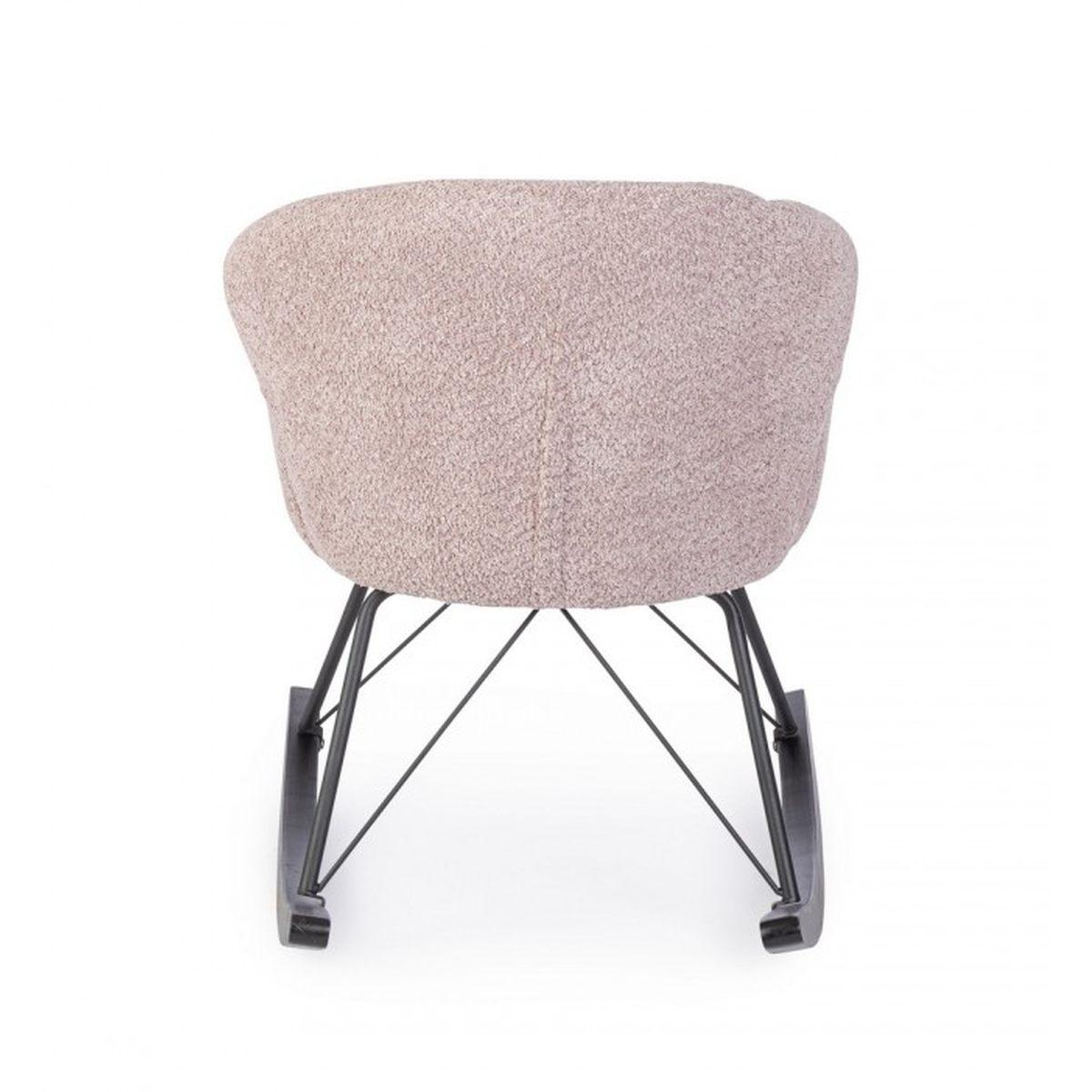 Poltrona Dondolo Sibilla Rosa Antico | Bizzotto