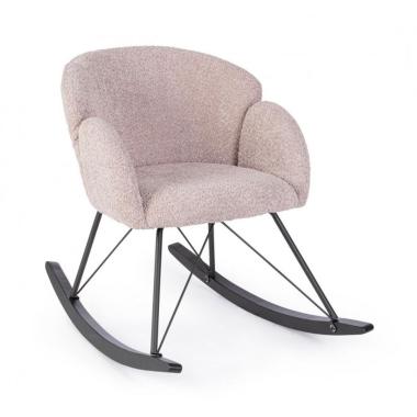 Poltrona Dondolo Sibilla Rosa Antico | Bizzotto