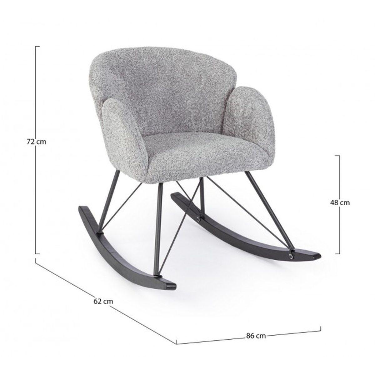 Poltrona Dondolo Sibilla Grigio Chiaro | Bizzotto