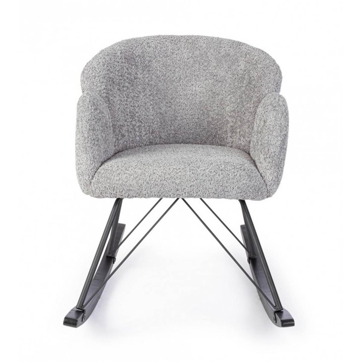 Poltrona Dondolo Sibilla Grigio Chiaro | Bizzotto